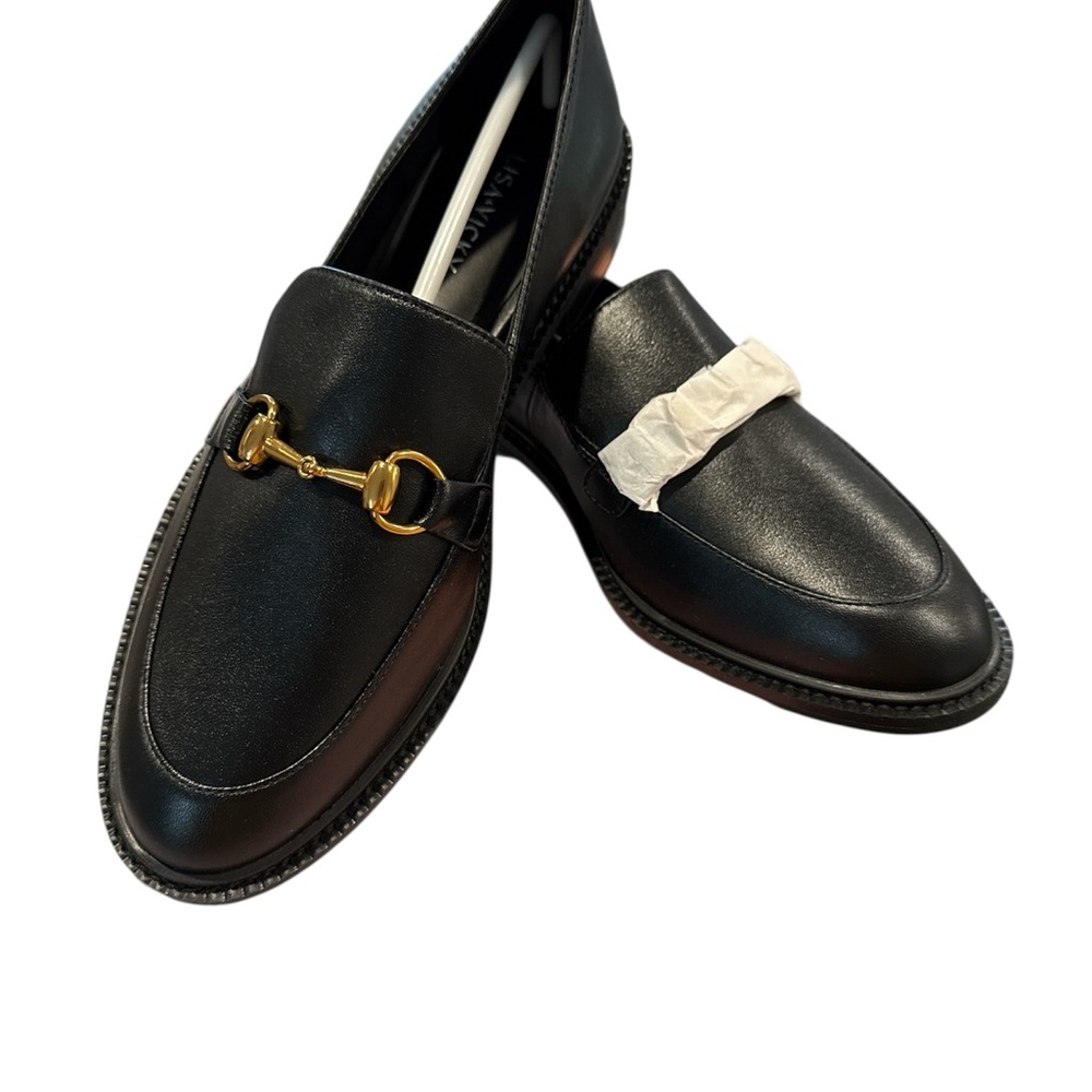 Women’s Zany-V Black Leather Loafers size 7.5M